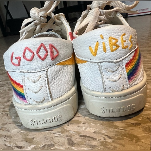 Leather White Sneakers | Soludos - Picture 6 of 6